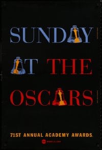 8k565 71ST ANNUAL ACADEMY AWARDS 1sh 1999 Sunday at the Oscars, cool ringing bell design!