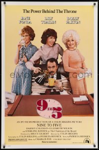 8k568 9 TO 5 1sh 1980 Dolly Parton, Jane Fonda & Lily Tomlin w/tied up Dabney Coleman!