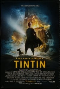 8k574 ADVENTURES OF TINTIN advance DS 1sh 2011 Steven Spielberg's version of the Belgian comic!
