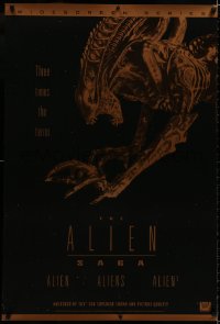 8k190 ALIEN SAGA 27x40 video poster 1997 Sigourney Weaver, great art of Giger's classic monster!