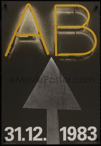8k220 AB 31.12.1983 23x33 Belgian special poster 1983 art of an arrow & neon sign, Ancienne Belgique