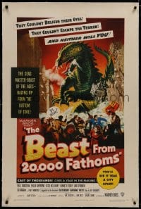 8m256 BEAST FROM 20,000 FATHOMS linen 1sh 1953 Ray Bradbury, the sea's master-beast of the ages!