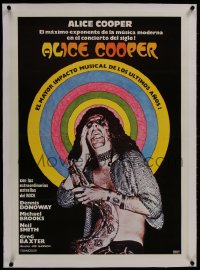 8m051 GOOD TO SEE YOU AGAIN ALICE COOPER linen South American 1974 different close up with snake!