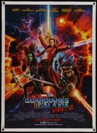 8m052 GUARDIANS OF THE GALAXY VOL. 2 linen advance Latin American 2017 Marvel, great cast montage!
