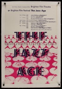8m090 BRIGHTON FILM FESTIVAL THE JAZZ AGE linen 20x30 English film festival poster 1970s dancers!