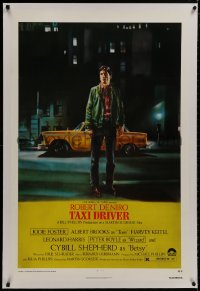 8m469 TAXI DRIVER linen 1sh 1976 Peellaert art of Robert De Niro, directed by Martin Scorsese!