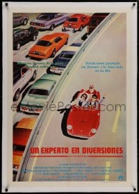 8m001 FERRIS BUELLER'S DAY OFF linen Venezuelan 1986 best art of Broderick & friends in Ferrari!