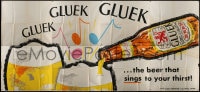 8p101 GLUEK billboard poster 1960s great art of the beer that sings to your thirst!