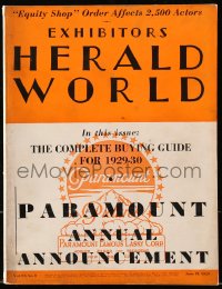 8p142 EXHIBITORS HERALD WORLD exhibitor magazine June 15, 1929 with Paramount 1929-30 yearbook!