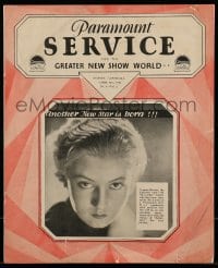 8p188 PARAMOUNT SERVICE Australian exhibitor magazine Apr 15, 1931 Marlene Dietrich in Dishonored!