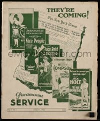 8p175 PARAMOUNT SERVICE Australian exhibitor magazine Oct 1, 1922 much Cecil B. DeMille w/posters!