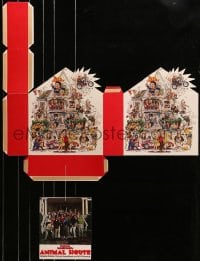 8p108 ANIMAL HOUSE soundtrack 16x28 die-cut mobile 1978 with cast giving the finger, ultra rare!