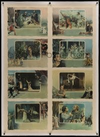 8p069 ROMEO & JULIET linen export Russian 34x48 1955 Shakespeare, shows eight great scenes!