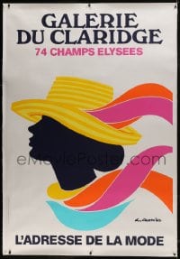 8p058 GALERIE DU CLARIDGE linen 46x67 French advertising poster 1970s colorful art by Alain Carrier!