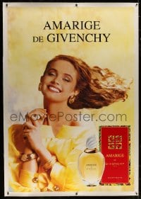 8p059 GIVENCHY linen 47x68 French advertising poster 1990s for their Amarige line of perfume!