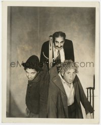 8r051 MARX BROTHERS deluxe 8x10 still 1936 Groucho, Chico & Harpo hanging on coat rack by Apger!