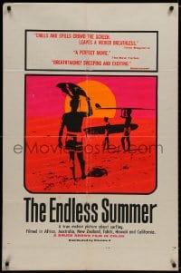 8r071 ENDLESS SUMMER Cinema V dayglo 1sh 1967 John Van Hamersveld art, Bruce Brown surfing classic!