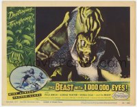 8r129 BEAST WITH 1,000,000 EYES LC #8 1955 best c/u of the monster, but where are his other eyes!