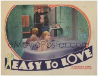 8r148 EASY TO LOVE LC 1934 Adolphe Menjou walks in on sexy Genevieve Tobin naked in bathtub, rare!