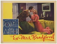 8r149 EX-MRS. BRADFORD LC 1936 best image of Jean Arthur about to kiss standing William Powell!