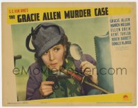 8r156 GRACIE ALLEN MURDER CASE LC 1939 best c/u in Sherlock Holmes hat with gun & magnifying glass!