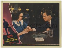 8r192 SHADOW OF A DOUBT LC 1943 c/u of Joseph Cotten trying to reassure Teresa Wright, Hitchcock!