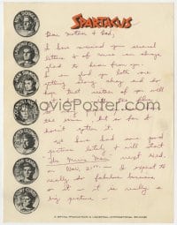 8r065 SAUL BASS group of 5 9x11 letterheads 1960-1981 Spartacus, Such Good Friends, Human Factor