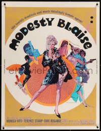 8s141 MODESTY BLAISE 30x40 1966 Bob Peak art of sexiest female secret agent Monica Vitti!