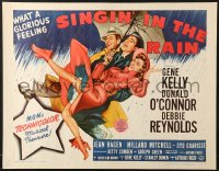8s145 SINGIN' IN THE RAIN 1/2sh R1962 Gene Kelly, Donald O'Connor, Reynolds, classic, ultra-rare!