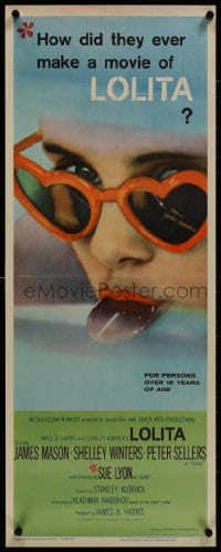 8s154 LOLITA insert 1962 Stanley Kubrick, sexy Sue Lyon with heart sunglasses & lollipop!