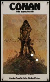 8s166 CONAN THE BARBARIAN 22x36 special poster 1980 classic Frank Frazetta barbarian art for book!