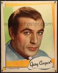 8s050 GARY COOPER personality poster 1936 super close portrait of the Paramount leading man!