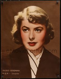 8s062 INGRID BERGMAN personality poster 1940s head & shoulders portrait of the MGM leading lady!