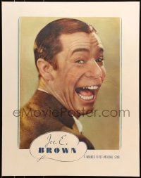 8s072 JOE E. BROWN personality poster 1930s wacky portrait of the big mouth Warner Bros. star!