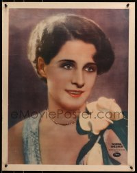8s101 NORMA SHEARER personality poster 1920s portrait of the MGM leading lady w/flower on shoulder!