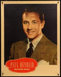 8s104 PAUL HENREID personality poster 1940s great head & shoulders portrait in suit & tie!
