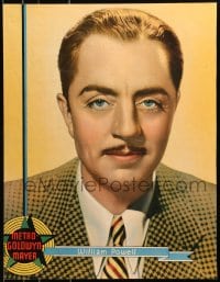 8s125 WILLIAM POWELL personality poster 1930s head & shoulders portrait of the MGM leading man!