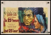 8t381 25th HOUR Belgian 1967 great art of Anthony Quinn & sexy Virna Lisi by Howard Terpning!