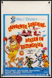 8t393 BEDKNOBS & BROOMSTICKS Belgian 1971 Walt Disney, Angela Lansbury, great cartoon art!