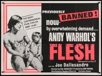 8t199 ANDY WARHOL'S FLESH British quad 1971 Joe Dallesandro, Paul Morrisey, previously banned!