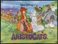 8t200 ARISTOCATS British quad R1980s Walt Disney feline jazz musical cartoon, great colorful art!