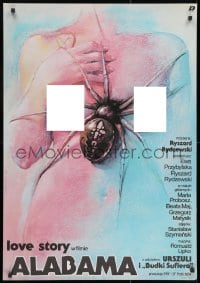 8t485 ALABAMA Polish 27x38 1984 bizarre Wieslaw Walkuski art of nude woman covered w/arms!