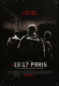 8w009 15:17 TO PARIS advance DS 1sh 2018 Clint Eastwood, ordinary people can do the extraordinary!