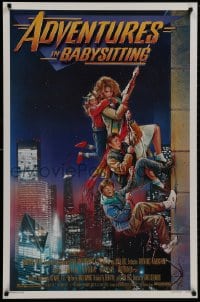 8w025 ADVENTURES IN BABYSITTING 1sh 1987 artwork of young Elisabeth Shue by Drew Struzan!