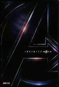 8w062 AVENGERS: INFINITY WAR teaser DS 1sh 2018 Robert Downey Jr., Pratt, Evans, cool title!