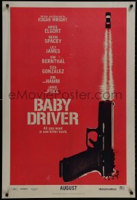 8w065 BABY DRIVER teaser DS 1sh 2017 Ansel Elgort in the title role, Spacey, James, Jon Bernthal!
