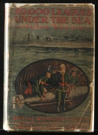 8x055 20,000 LEAGUES UNDER THE SEA Grosset & Dunlap movie edition hardcover book 1917 Jules Verne