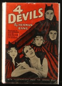 8x056 4 DEVILS Grosset & Dunlap movie edition hardcover book 1928 F.W. Murnau, Janet Gaynor