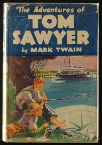 8x059 ADVENTURES OF TOM SAWYER Grosset & Dunlap movie edition hardcover book 1938 Skrenda art, Twain!