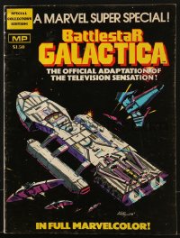 8x347 BATTLESTAR GALACTICA comic book 1978 A Marvel Super Special in color, art by Rick Bryant!